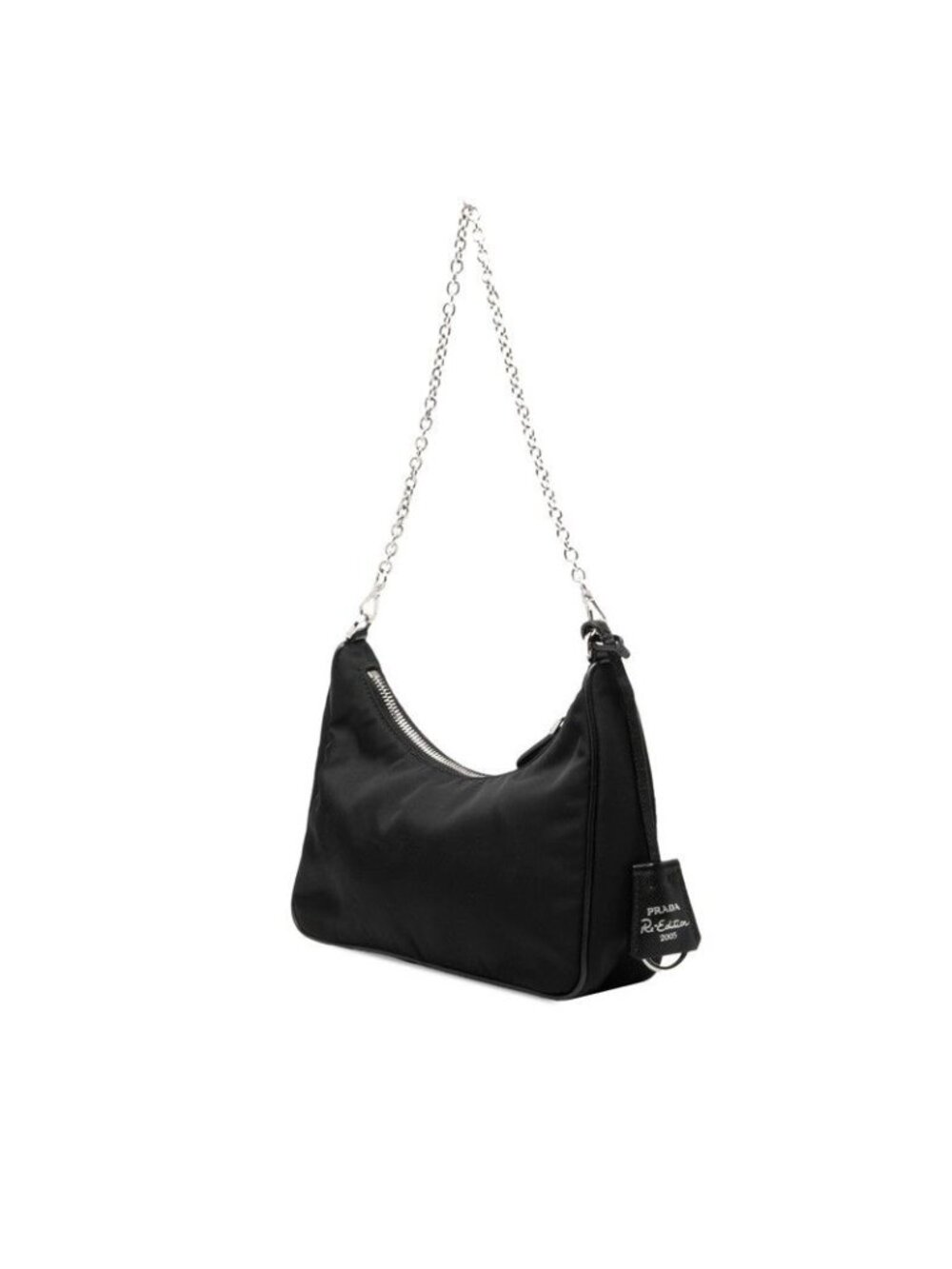 Prada Re Edition Chain 2-Way Shoulder Bag Black Nylon Leather - Picture 2 of 6
